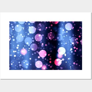 Magical lights with multicoloured confetti Posters and Art